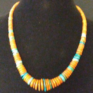 Jay King DTR 925 Sterling Silver Turquoise Coral Jasper Sugalite Beaded Necklace